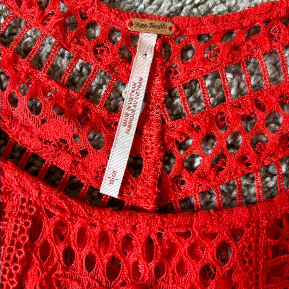 FREE PEOPLE Luna Lace Dress in Pimento - Picture 12 of 12